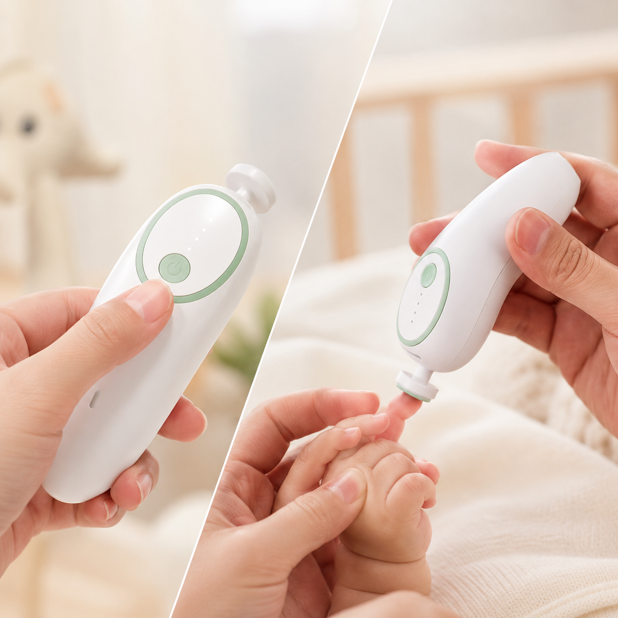 Gentle Baby Nail Trimmer Safe Nail Care for Newborns & Toddler Electric Rechargeable