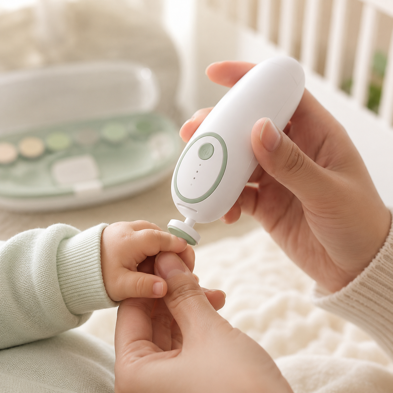 Gentle Baby Nail Trimmer Safe Nail Care for Newborns & Toddler Electric Rechargeable