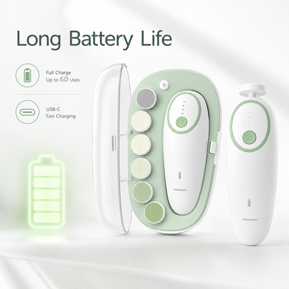 Gentle Baby Nail Trimmer Safe Nail Care for Newborns & Toddler Electric Rechargeable