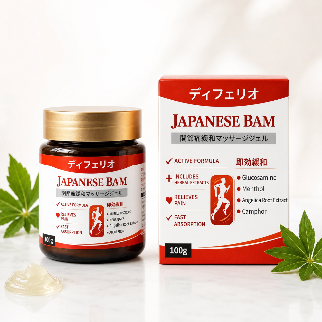 Japanese Pain Relief Balm – Fast-Absorbing Massage Gel for Joint, Back & Muscle Pain | Special Launch Offer(Pack of 2)
