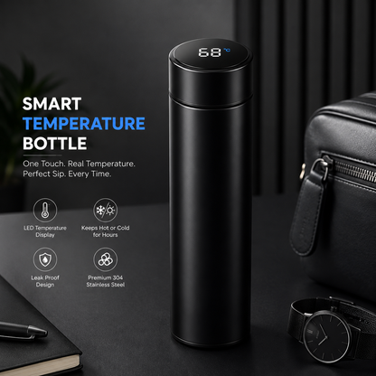 Temperature Water Bottle | Smart Vacuum Insulated Thermos Water Bottle ( Pack Of 1 )