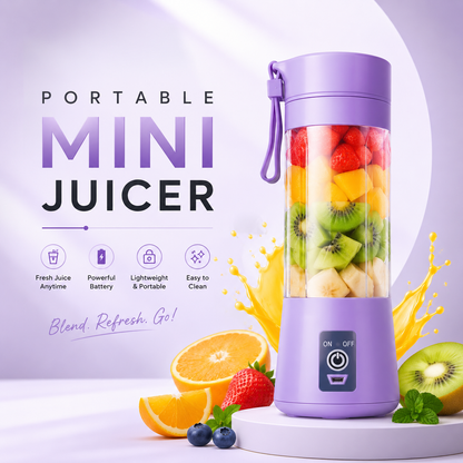 USB rechargeable mini juicer blender