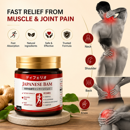 Japanese Pain Relief Balm – Fast-Absorbing Massage Gel for Joint, Back & Muscle Pain | Special Launch Offer(Pack of 2)