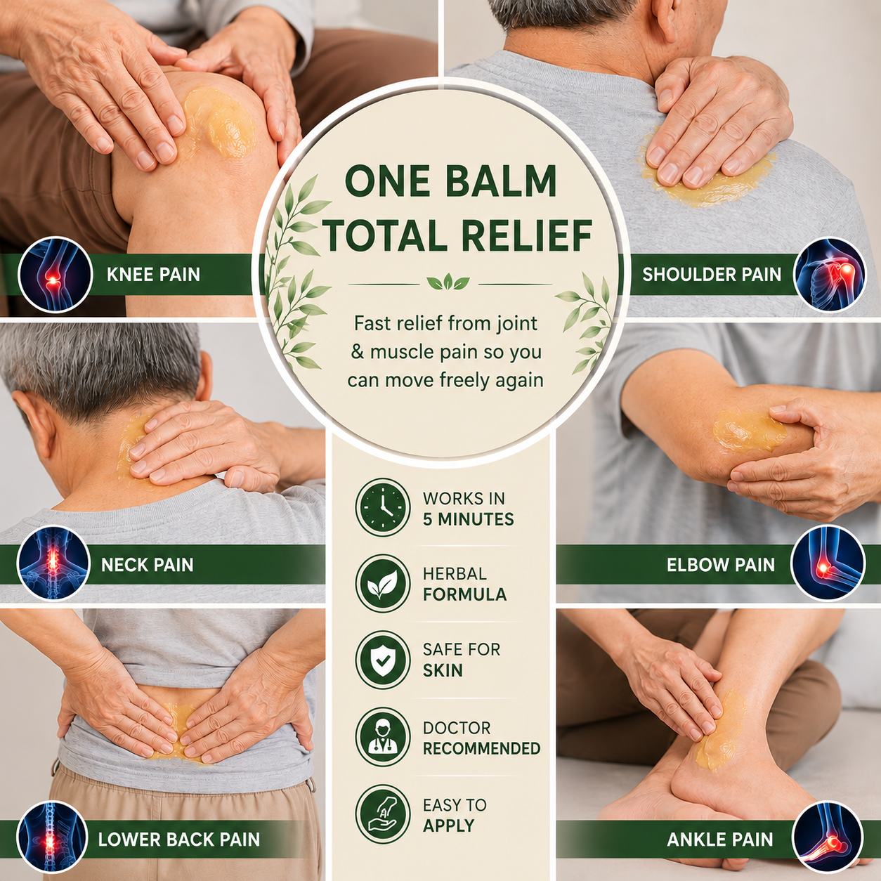 Japanese Pain Relief Balm – Fast-Absorbing Massage Gel for Joint, Back & Muscle Pain | Special Launch Offer(Pack of 2)