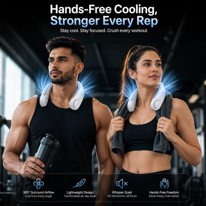 Portable Neck Fan, Hands Free Bladeless Fan