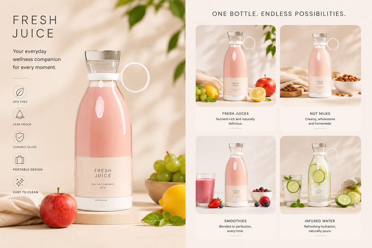 Travel Portable Mini Juice Blender
