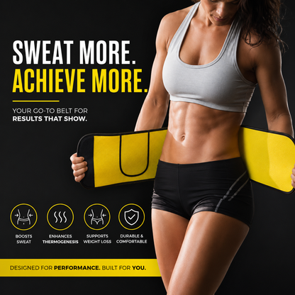 Sweat Belt, Abdominal Belt for Men and Women Non-Tearable, Sauna Belt Waist Trainer