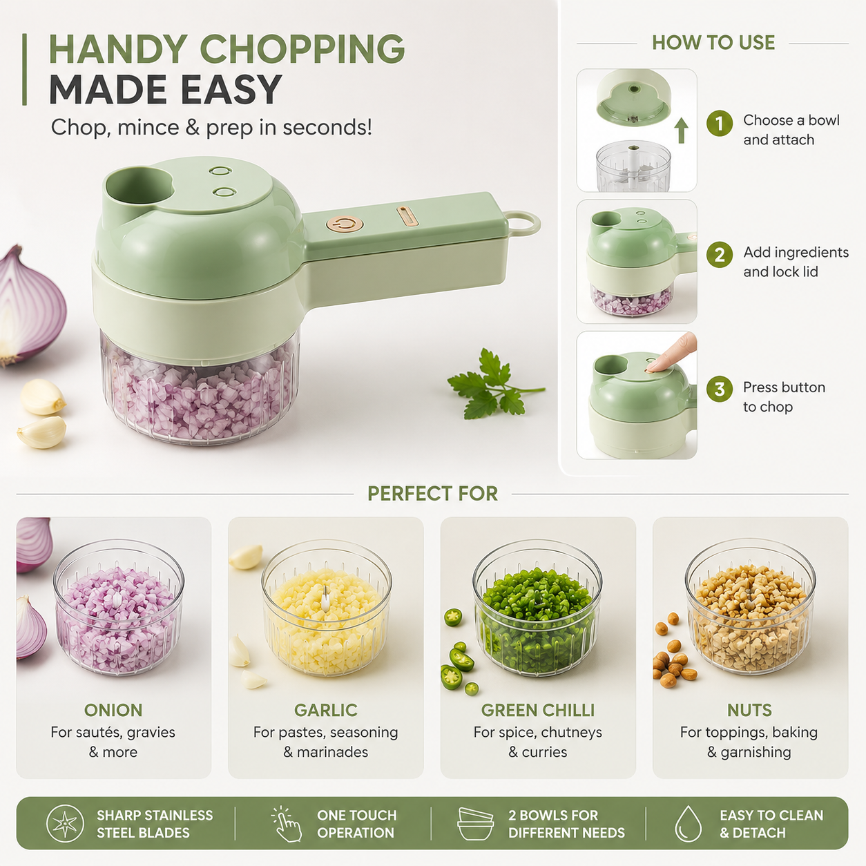 Portable Electric Vegetable Cutter Set