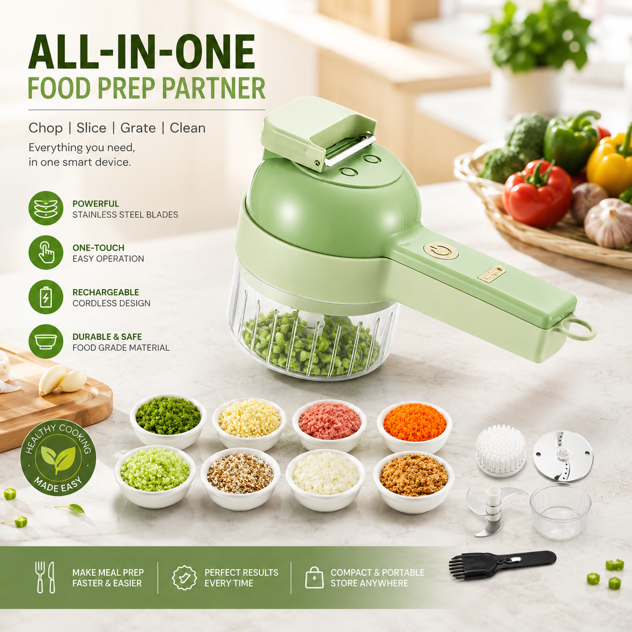 Portable Electric Vegetable Cutter Set