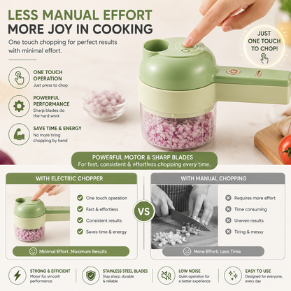 Portable Electric Vegetable Cutter Set