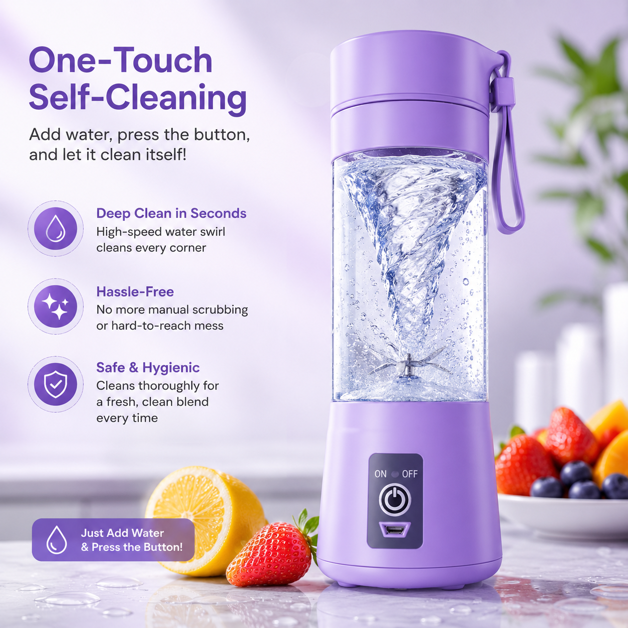 USB rechargeable mini juicer blender